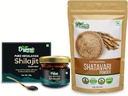 ZING ORGANIQUE Shatavari poudre- 454g et résine Shilajit- 20g