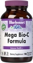 Bluebonnet Nutrition Mega Bio-C Formule Capsules végétales, vitamine C à forte puissance buvée, pour la santé immunitaire, sans soja, sans gluten, sans OGM, sans casher, sans lait, végétalien, 90 Compte