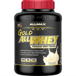 ALLMAX Gold ALLWHEY Whey Protein Powder, French Vanilla, 5 lb, 24g Protein Per Scoop, High Protein for Muscle Recovery, Lean Muscle Growth & Post Workout Nutrition, Gluten Free, 71 Servings