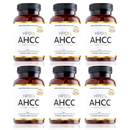 HPD Rx Premium AHCC & Shiitake Mushroom 1100 mg per Serving Supplement, Natural Immunity Booster, Maintains Natural Killer Cell Activity | AHCC is Proven in 30+ Studies | 180-Day Supply, 6-Pack