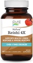 PURE ESSENCE LABES MyPure Reishi 4X Supplément de Champignons Biologiques - Extrait de Champignon 100% Véritable pour Support Immune, Soulagement du Stress, Construction d'énergie (60 Capsules)