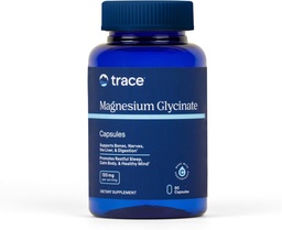 Trace Minerals Magnesium Glycinate Capsules | 120 mg Supports Normal Sleep, Calmness, and Maintains Normal Muscle, Liver, Bone & Nerve Function (90 Count (Pack of 1))