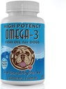 Pure Omega 3 Huile de poisson sauvage pour chiens avec vitamine E - Plus haut EPA & DHA Softgels disponibles (1000mg) 180ct