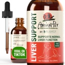 Ancient Pet Liver Support for Dogs & Cats -Simple Livraison liquide, Mélange facilement avec la nourriture ou l'eau - Thistle de lait, dandelion et artichaut - Absorption améliorée - 2 fl oz