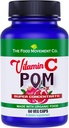 The Food Movement Vitamin C Pom - Pomegranate superfood Concentrate Combined with 100% Plant Based Vitamin C from Organic Acerola Cherry and Camu Camu- Vegan - Gluten Free - 60 Capsules