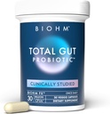 BIOHM Total Probiotic, 30 Billion CFU Daily Probiotics for Women & Men (30 Count) Helps Reduce Occasional Gas & Bloating, Supports Digestion & Total Gut Health, Non-GMO, Vegan